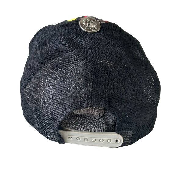 Y2K Vintage Ed Hardy Christian Audigier Bling Skull Snap Back Trucker Cap - Picture 5 of 11